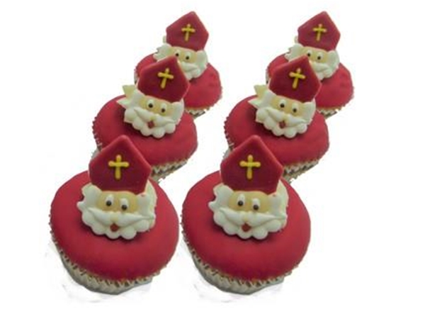 Mini sint cupcake p/6